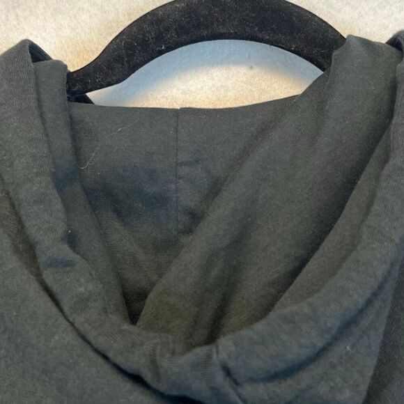 NIKE Women’s Heriatge Hoodie Small Black Cropped Pullover Sweatshirt Stripes - Picture 14 of 15